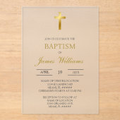Invitations En Acrylique Minimalist acrylic baptism (Recto)