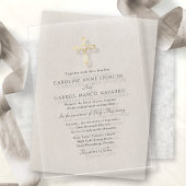 Invitations En Acrylique Minimalist Catholic Mass Wedding