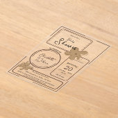 Invitations En Acrylique Minimalist Style Flower Notes Baby Shower (Poser)