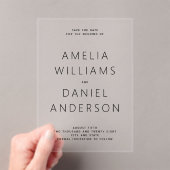 Invitations En Acrylique minimaliste moderne (In situ (ordinateur de poche))