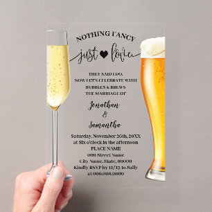 Invitations En Acrylique Minimaliste Rien de fantaisiste Juste des bulles d