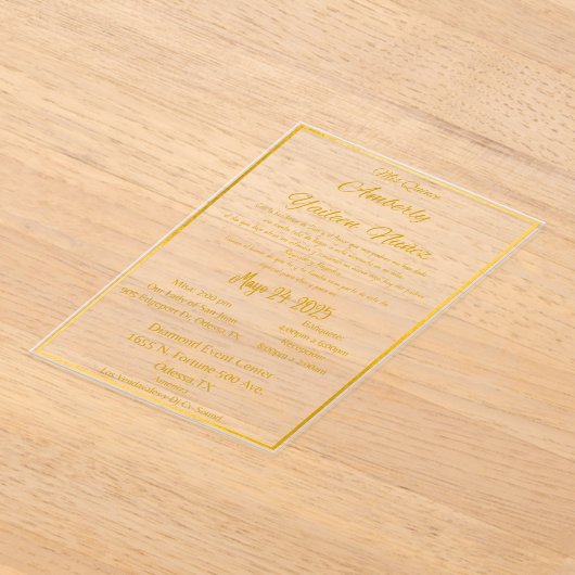 INVITATIONS EN ACRYLIQUE MIS QUINCE (Poser)