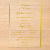 INVITATIONS EN ACRYLIQUE MIS QUINCE (Recto)