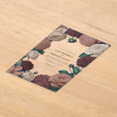 Invitations En Acrylique Mocha Plum, Berry Clay & Silk Taupe Wedding (Poser)