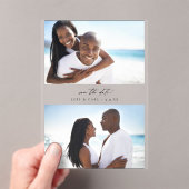 Invitations En Acrylique MOD H Duo Photo Enregistrer la date (In situ (ordinateur de poche))