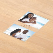 Invitations En Acrylique MOD H Duo Photo Enregistrer la date (Poser)