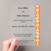 Invitations En Acrylique Mode multijoueur en mariage en acrylique orange (In situ (ordinateur de poche))