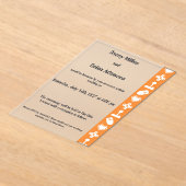 Invitations En Acrylique Mode multijoueur en mariage en acrylique orange (Poser)