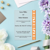 Invitations En Acrylique Mode multijoueur en mariage en acrylique orange (Insitu (Mariage))