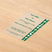Invitations En Acrylique Mode multijoueur en mariage en acrylique vert (Poser)