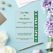 Invitations En Acrylique Mode multijoueur en mariage en acrylique vert (Insitu (Mariage))