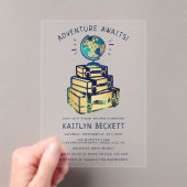 Invitations En Acrylique Modern Adventure Travel Baby shower (In situ (ordinateur de poche))