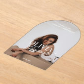 Invitations En Acrylique Modern Arch Typography Script Grad Announcement (Poser)