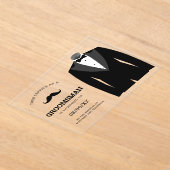 Invitations En Acrylique Modern Black Tuxedo Groomsman Request (Poser)