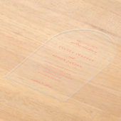 Invitations En Acrylique Modern Bold Vibrant Coral Simple Wedding (Poser)