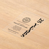 Invitations En Acrylique Modern Business 25th Anniversary Logo (Poser)