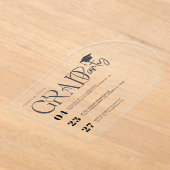 Invitations En Acrylique Modern Custom Graduation Party Invite (Poser)