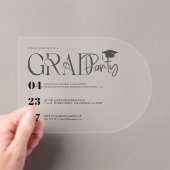 Invitations En Acrylique Modern Custom Graduation Party Invite (In situ (ordinateur de poche))