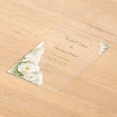 Invitations En Acrylique Modern Elegant Rose  (Poser)