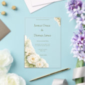 Invitations En Acrylique Modern Elegant Rose  (Insitu (Mariage))