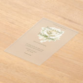 Invitations En Acrylique Modern Elegant Rose  (Poser)