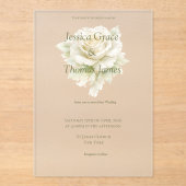 Invitations En Acrylique Modern Elegant Rose  (Recto)