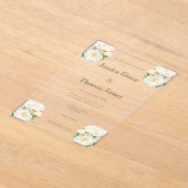 Invitations En Acrylique Modern Elegant Rose  (Poser)