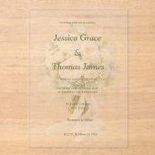 Invitations En Acrylique Modern Elegant Rose  (Recto)