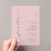 Invitations En Acrylique Modern Elegant Script Confirmation (In situ (ordinateur de poche))