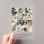 Invitations En Acrylique Modern Family Photo Collage Christmas Holiday Card (In situ (ordinateur de poche))