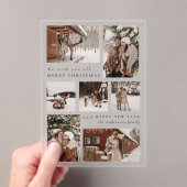 Invitations En Acrylique Modern Festive sept Photo collage Noël (In situ (ordinateur de poche))