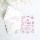 Invitations En Acrylique Modern Hand Drawn Class of 2027 Graduation Party