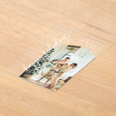 Invitations En Acrylique Modern Happy Holidays Photo Holiday Card (Poser)