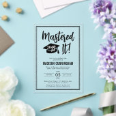 Invitations En Acrylique Modern Mastered It Master's Degree Graduation  (Insitu (Mariage))