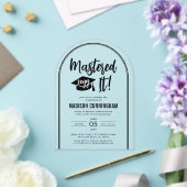 Invitations En Acrylique Modern Mastered It Master's Degree Graduation  (Insitu (Mariage))