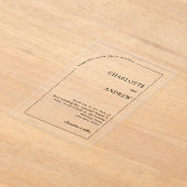 Invitations En Acrylique Modern minimalist clear luxury wedding (Poser)