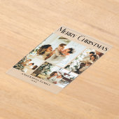 Invitations En Acrylique Modern Photo Collage Merry Christmas Holiday  Card (Poser)