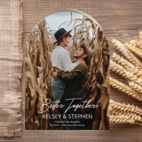 Modern Rustic Better Together Photo Save the Date