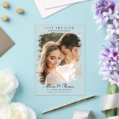 Invitations En Acrylique Modern Save the Date Photo Chic Mariage (Insitu (Mariage))