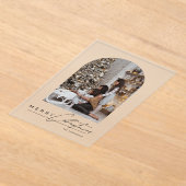 Invitations En Acrylique Modern Script Arch Family Photo Christmas Card (Poser)