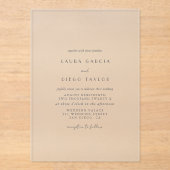 Invitations En Acrylique Modern Script Wedding (Recto)