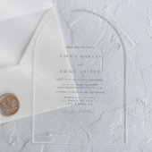 Invitations En Acrylique Modern Script Wedding
