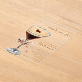 Invitations En Acrylique Modern Simple Cocktail Themed Mocha Bridal Shower (Poser)