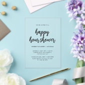 Invitations En Acrylique Modern Simple Happy Hour Couple Bridal Shower (Insitu (Mariage))