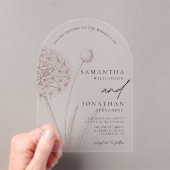 Invitations En Acrylique Moderne Boho verdure minimaliste Mariage (In situ (ordinateur de poche))