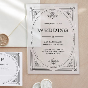 Invitations En Acrylique Moderne Déco Mariage Élégant