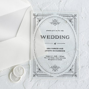 Invitations En Acrylique Moderne Déco Mariage Élégant