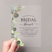 Invitations En Acrylique Moderne douche de mariée botanique eucalyptus rust (In situ (ordinateur de poche))