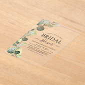 Invitations En Acrylique Moderne douche de mariée botanique eucalyptus rust (Poser)