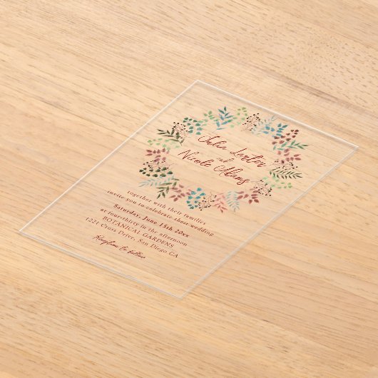 Invitations En Acrylique Moderne Dusty Blue Sea Shell Beach Ocean Mariage (Poser)